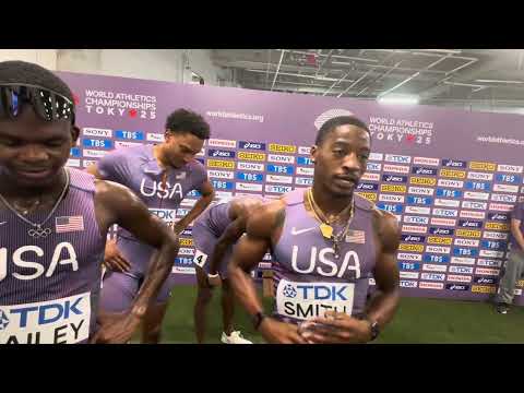 US 4x400 team talks after controversy at 2025 Worlds!!!