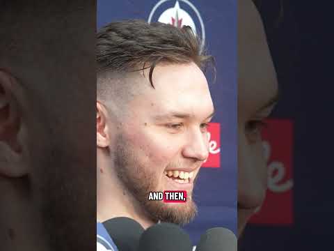 Crazy spot to find out about your NHL debut 😂 #GoJetsGo #DannyZhilkin