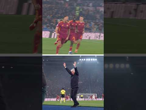 GASP CAM 📹 | PELLEGRINI PENALTY v MILAN 🟨🟥 #asroma #shorts #romamilan