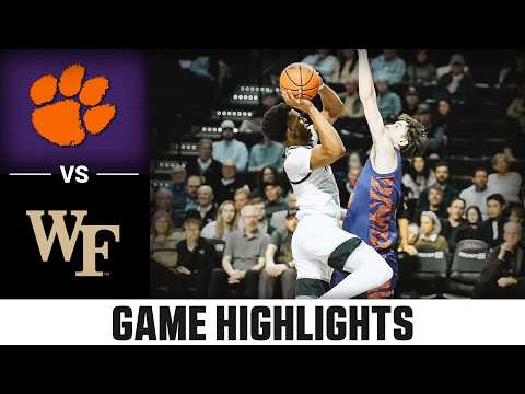 Clemson vs. Wake Forest Game Highlights | 2025-26 ACC Men's Basketball