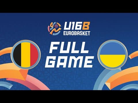 LIVE - Belgium v Ukraine | FIBA U16 EuroBasket 2025 Division B | Quarter-Finals