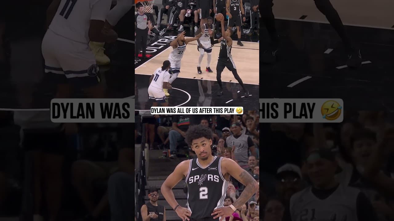 Dylan's reaction 😂 #nbaplayoffs #NBA #Spurs #Dylanharper