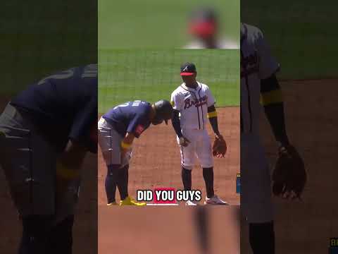 Ozzie Albies messing with Josh Naylor 😂