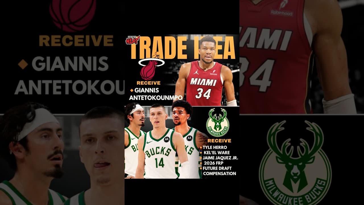 Trade talks between the Miami Heat and Milwaukee Bucks are heating up apparently #nba #fyp #shorts