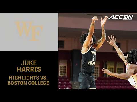 Wake Forest Guard Juke Harris Highlights vs. Boston College