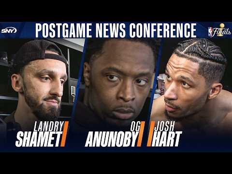 Josh Hart, OG Anunoby, and Landry Shamet on Knicks' Game 2 win over Spurs, Knicks fans at MSG