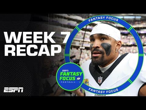 Week 7 Recap: QB/WR Stacks Show Out + Studs and Duds | Fantasy Focus 🏈