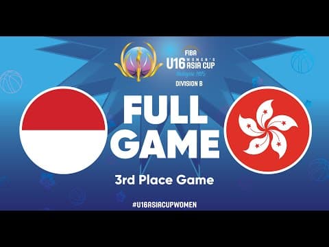 LIVE - Indonesia v Hong Kong, China | FIBA U16 Women's Asia Cup 2025 - Division B | 3rd Place Game