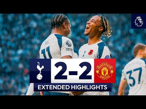 Spurs 2-2 Man Utd | Extended Premier League Highlights | Mbuemo, Tel, Richarlison and De Ligt goals