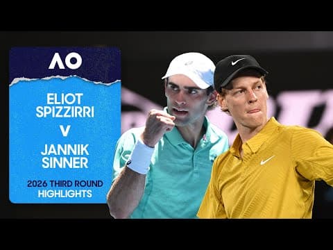 Eliot Spizzirri v Jannik Sinner Highlights | Australian Open 2026 Third Round