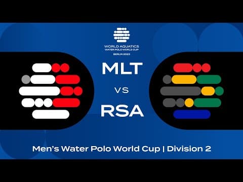 LIVE: Malta vs South Africa | Men’s Water Polo World Cup 2023 Berlin
