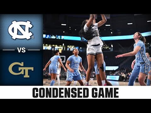 North Carolina vs. Georgia Tech Condensed Game | 2025-26 ACC Women's Basketball