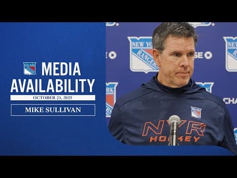 NYR vs SJS: Mike Sullivan Pregame Media Availability | Oct. 23, 2025