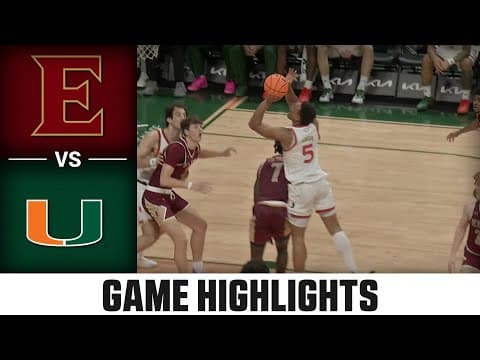 Elon vs Miami Game Highlights | 2025-26 ACC Men's Basketball