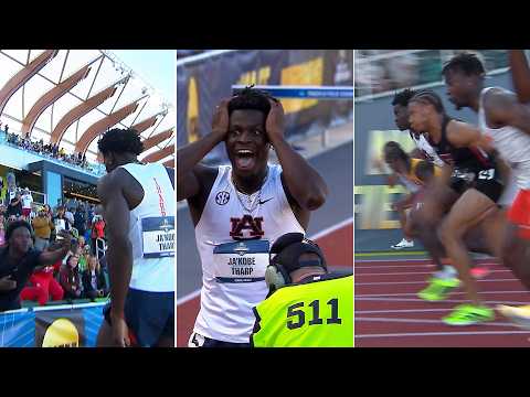 RAW FOOTAGE of Ja'Kobe Tharp's World Record 110m hurdles at NCAA Championships