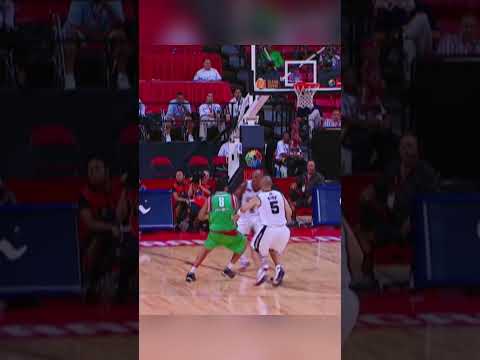 LeBron almost hit his head on the backboard 😳  #AmeriCup