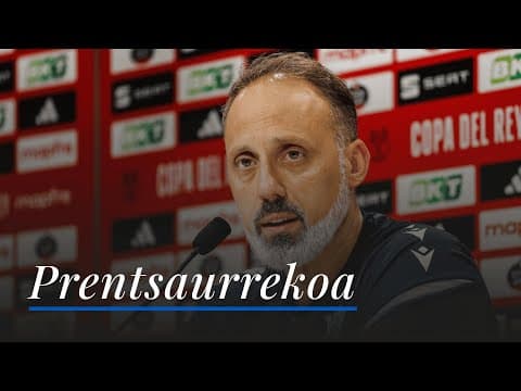 RUEDA DE PRENSA 14:00 | Pellegrino Matarazzo | Deportivo Alavés - Real Sociedad