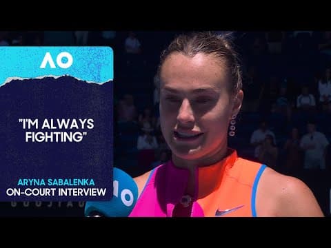 Aryna Sabalenka On-Court Interview | Australian Open 2026 Third Round