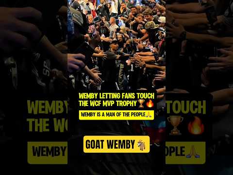 Wemby making sure fans are involved🐐