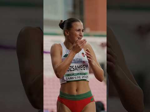 Tears of pure, pure joy for long jump champion Bori Rozsahegyi 🇭🇺😭#Tampere2025 #athletics