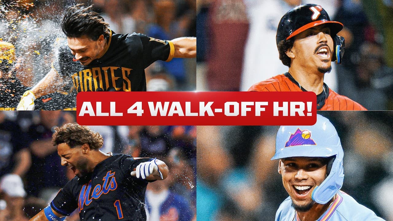 FOUR WALK-OFF HOME RUNS IN ONE NIGHT! 🤯 (Pirates, White Sox, Mets, Rockies) | MLB Highlights