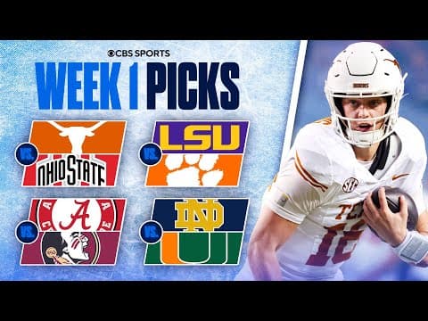 Picks for EVERY Top 25 game in College Football [Full Week 1 Predictions]