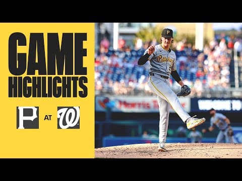 Bubba Chandler Dazzles in Second Career Start | Pirates at Nationals Game Highlights (9/13/25)