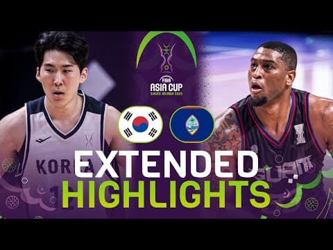 Korea 🇰🇷 vs Guam 🇬🇺 | Extended Highlights | FIBA Asia Cup 2025