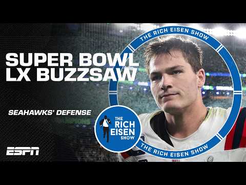 Drake Maye ran into a BUZZSAW vs. Seahawks in Super Bowl LX 🪚 - Kyle Van Noy | The Rich Eisen Show