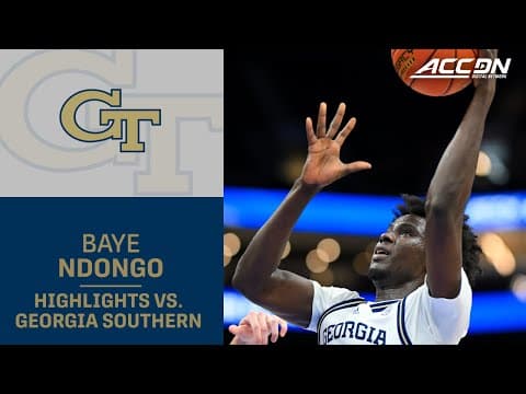 Georgia Tech's Baye Ndongo Highlights vs. Georgia Southern