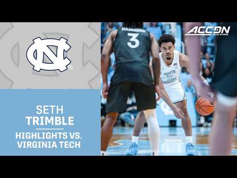 North Carolina's Seth Trimble Highlights vs. Virginia Tech