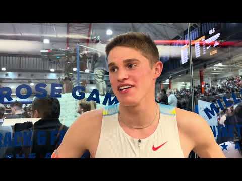 Cooper Lutkenhaus After 600m High School Record of 1:14.15 at 2026 Millrose Games