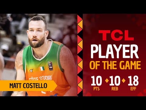 Matt Costello (10 PTS) | TCL Player Of The Game | CIV 🇨🇮 vs COD 🇨🇩 | #AfroBasket 2025