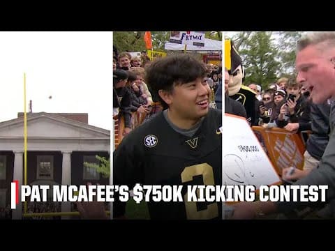 PAT MCAFEE'S $750K KICKING CONTEST IN THE MUSIC CITY! 🤑🎸 | College GameDay