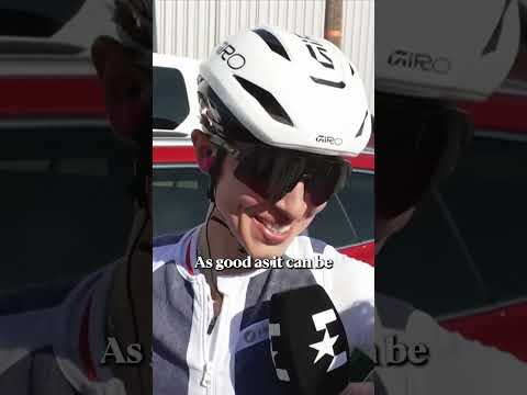 Just Taylor Phinney gate crashing Kasia Niewiadoma-Phinney's post stage interview 😆