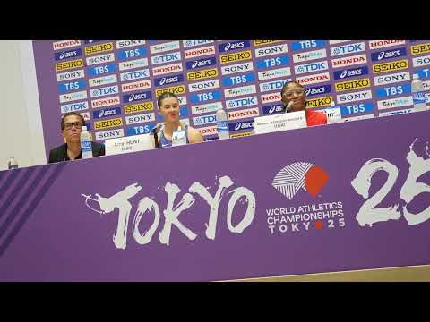 Melissa Jefferson-Wooden, Amy Hunt, Shericka Jackson Speak After 200m Medals at Tokyo World Champs