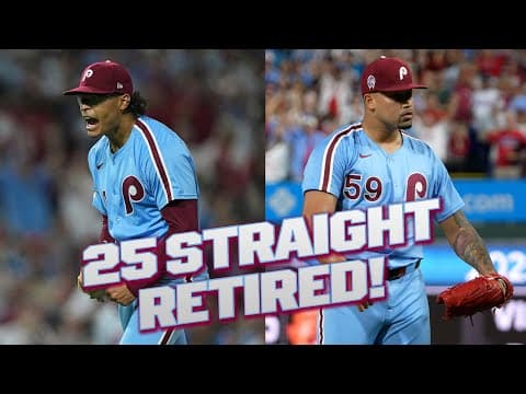 8 PERFECT INNINGS! After falling behind in the 1st, Phillies retire 25 straight to end the game! 😱