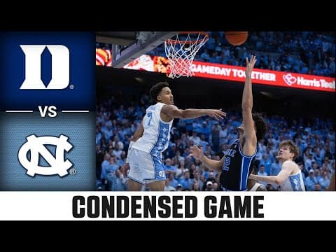 Duke vs. North Carolina Condensed Game | 2025-26 ACC Men's Basketball