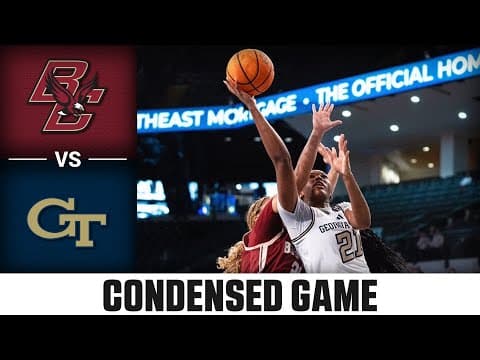 Boston College vs. Georgia Tech Condensed Game | 2025-26 ACC Women's Basketball