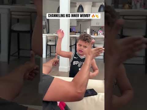 😤 Little Spurs fan throws it down in his No. 1 jersey! (via: robthetxrealtor/IG)
