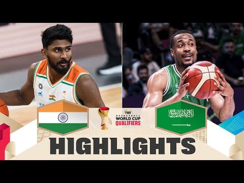 India 🇮🇳 v Saudi Arabia 🇸🇦 | Highlights | FIBA Basketball World Cup 2027 Asian Qualifiers