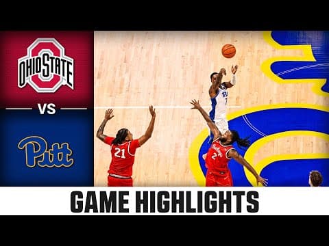 Ohio State vs. Pitt Game Highlights | 2025-26 ACC Men's Basketball