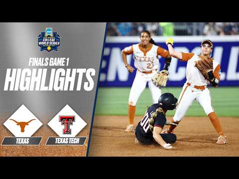 Texas vs. Texas Tech: 2026 Women's College World Series finals game 1| Extended highlights