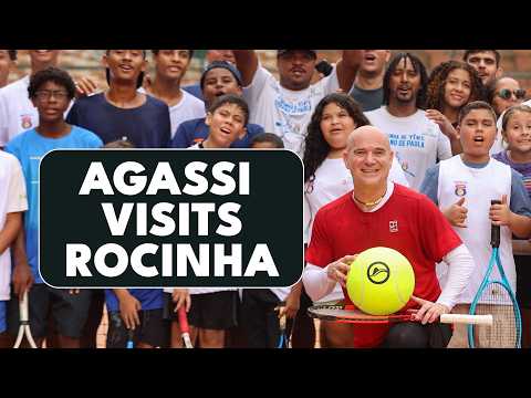 Andre Agassi Plays Tennis With The Kids Of Rocinha Favela! | Rio 2026