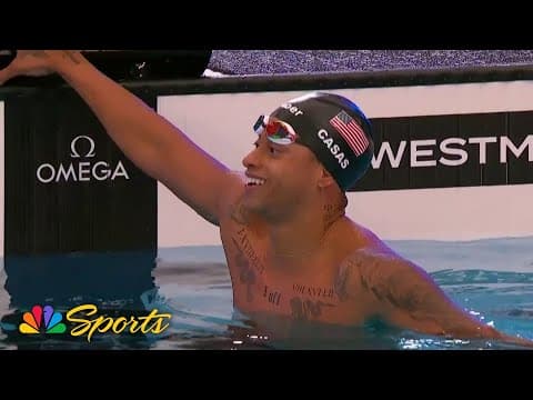 Shaine Casas breaks own 100m IM U.S. Open record in Westmont Swim World Cup | NBC Sports
