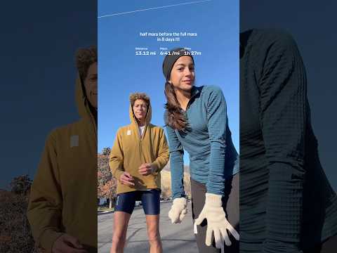 oops i get why he doesn’t want to film vids w me 🙂‍↕️ #running #marathon #training #married #couple