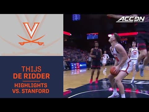Virginia's Thijs De Ridder Highlights vs. Stanford