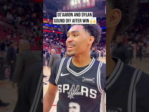 Big win on the road! 🤩 #nba #spurs #deaaronfox #dylanharper