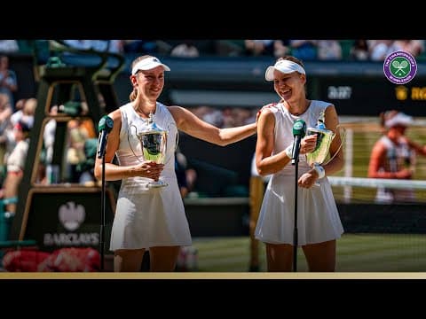 An emotional Trophy Ceremony | Veronika Kudermetova and Elise Mertens | Wimbledon 2025