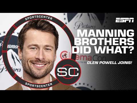 How the Manning brothers PREPARED Glen Powell to play QB in Chad Powers 👀 | SportsCenter